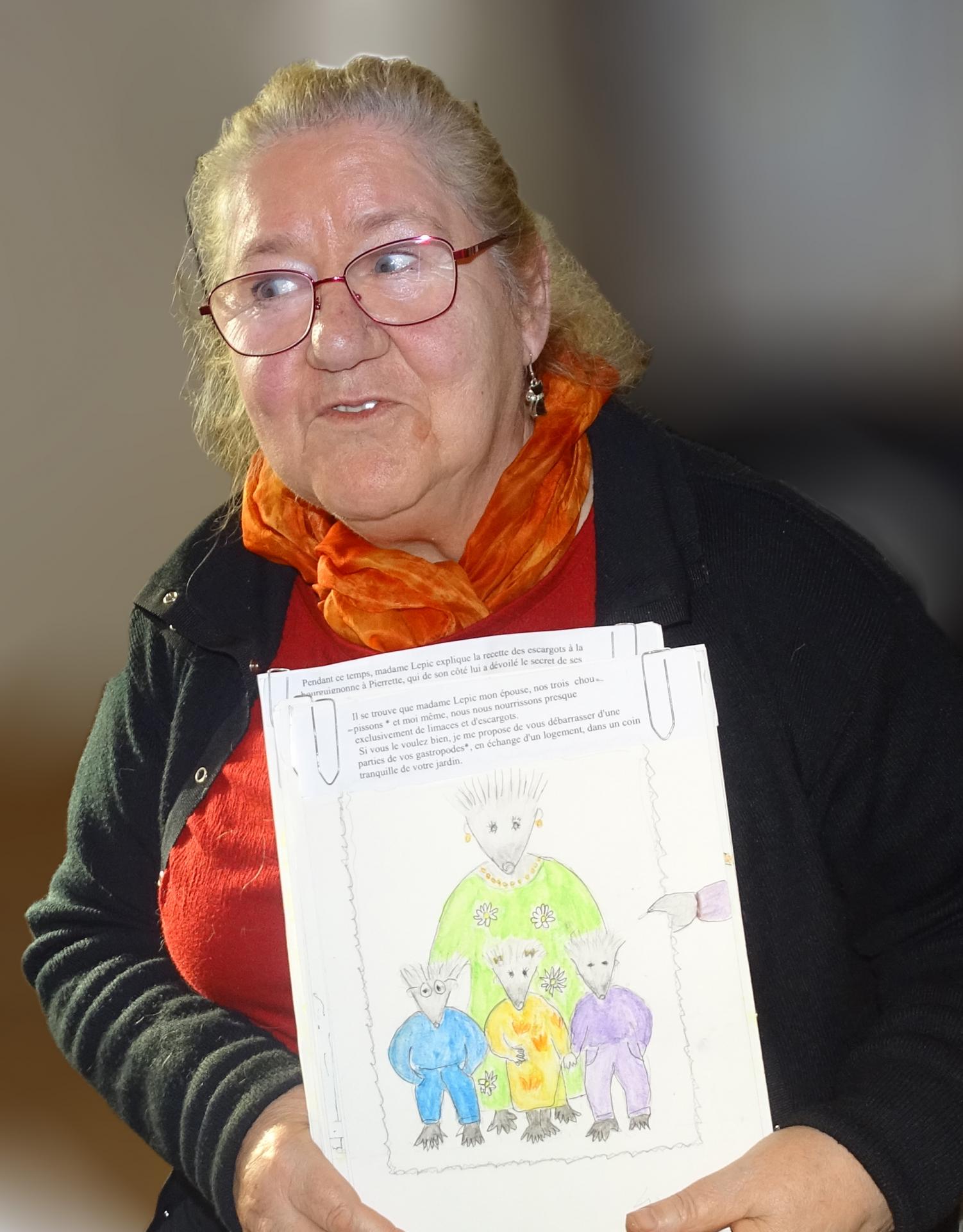 Portrait nicole BLIN avec croquis